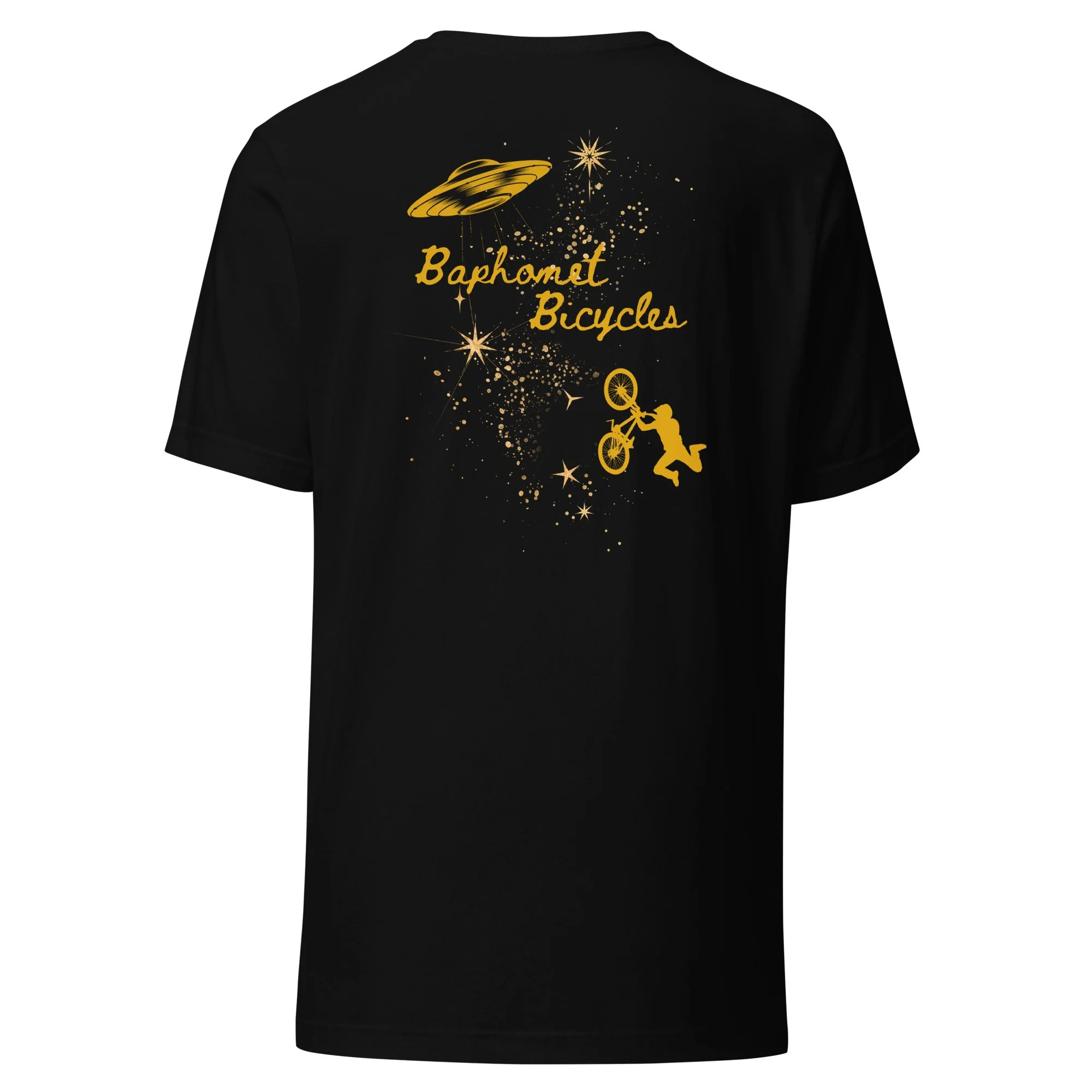UFO Unisex T Shirt Baphomet Bicycles Custom Steel Frames Forks Made in the PNW