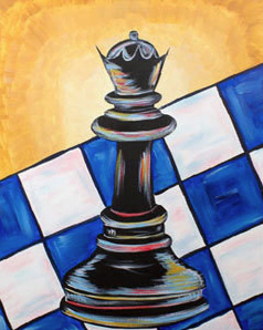 King and Queen Chess Pieces NU Creations Art Set Painting Supplies with  Pre-Drawn Canvas – 11