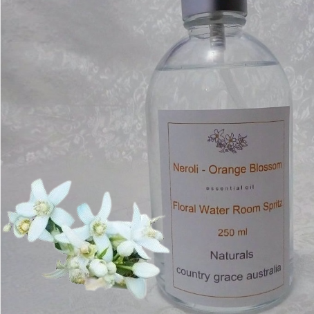 Floral Water Room Spritz with (Neroli) Orange Blossom Essential Oil —  country grace australia
