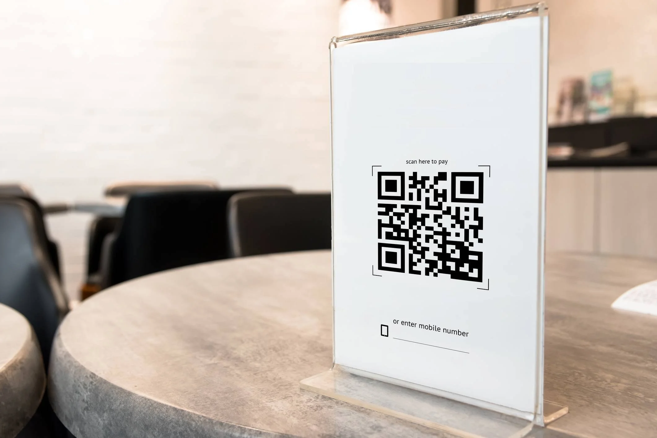 QR код на подставке