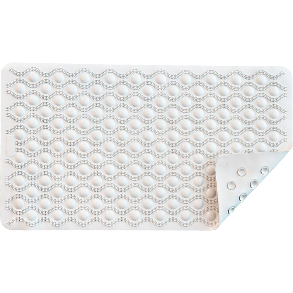 Nova Medical Products Rubber Bath Mat with Suction Grip White