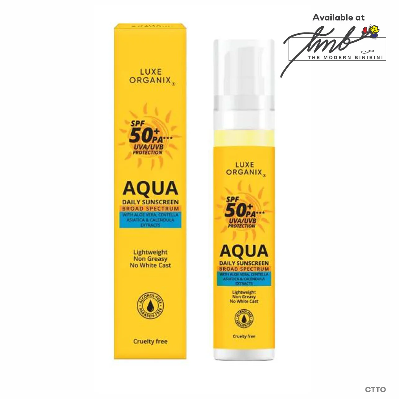 Luxe Organix: SPF 50+ PA*** UVA/UVB 