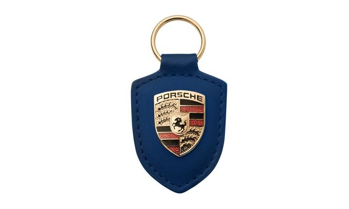 Porsche Crest Keyring - Blue — Porsche Boutique Las Vegas