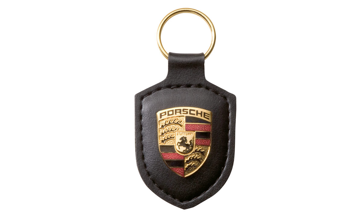 Porsche Crest Keyring, Black — Porsche Boutique Las Vegas