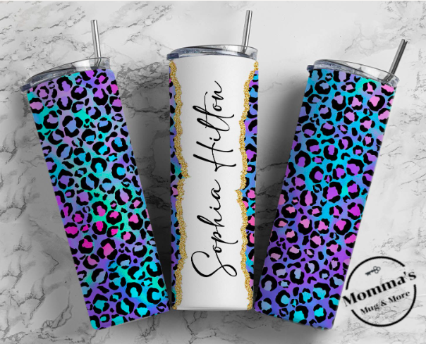 Teal Animal Print 4 in 1 Can Cooler and Tumbler – The Water Lily Co