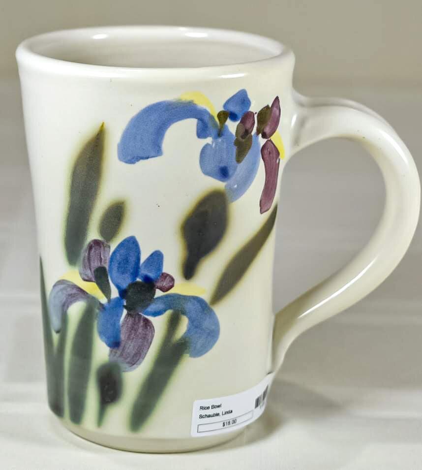 Impressions of Ireland White Ceramic Tulip Mug with Irish Scenes Design
