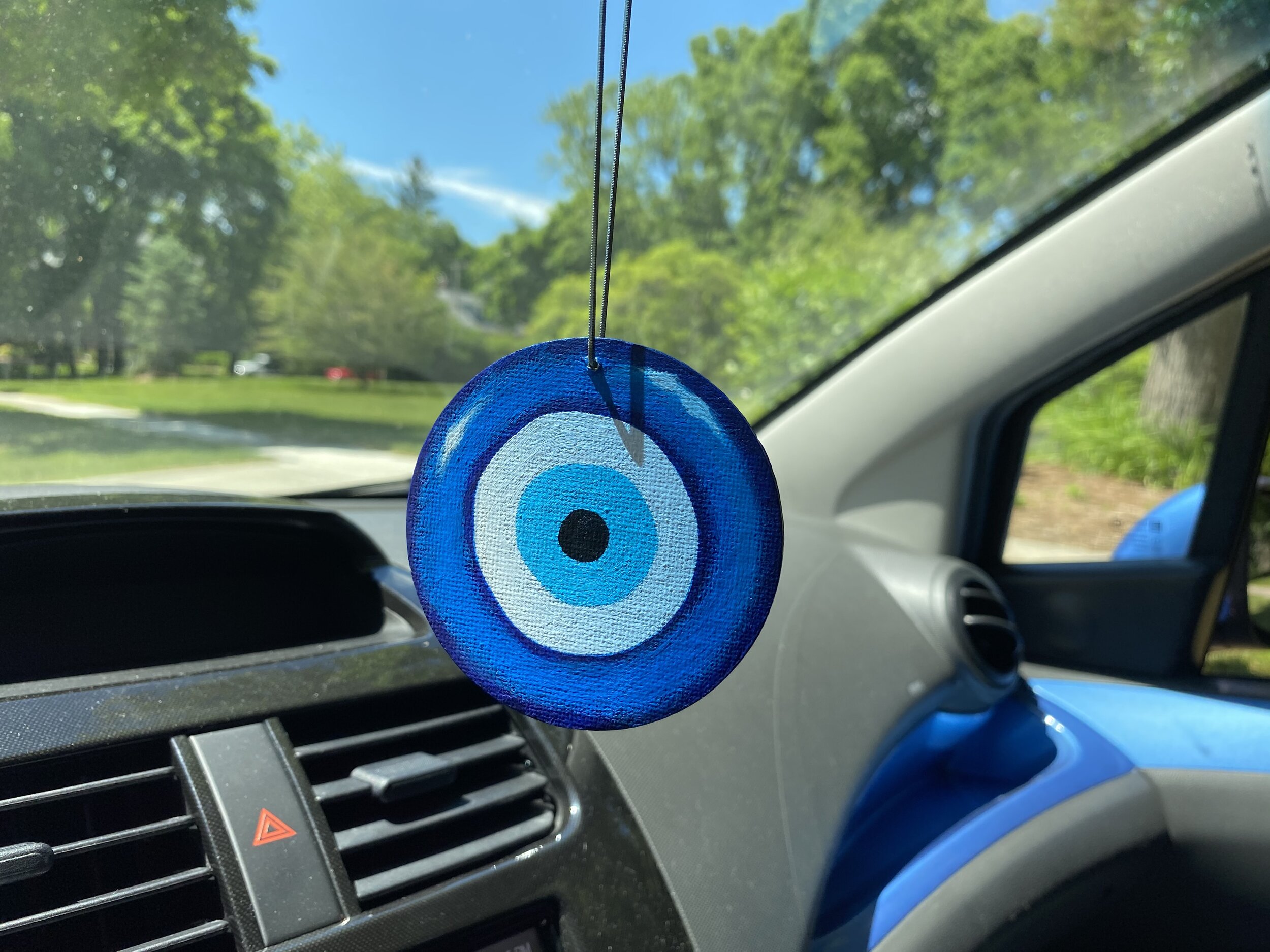 Evil Eye Car Amulet, Evil Eye Car Mirror Hanging, Rear View Mirror Acc –  Evileyefavor