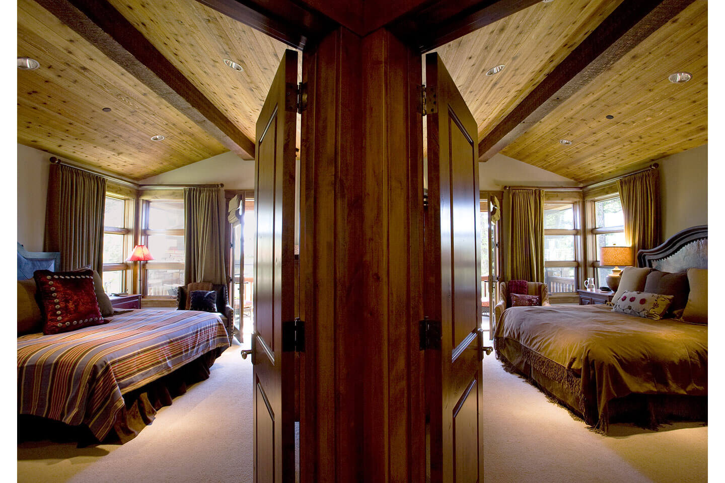 Two adjacent guest bedroom