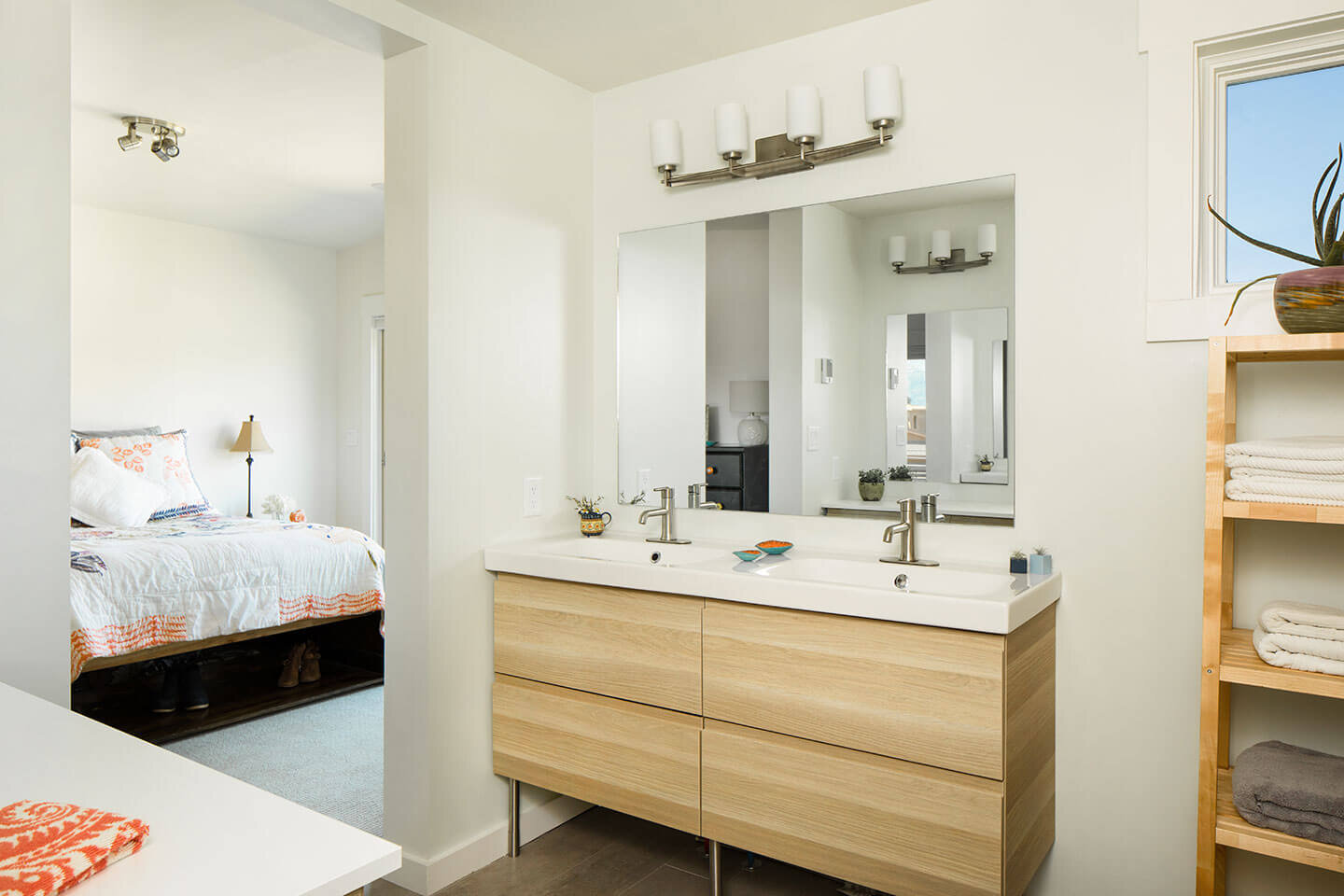 Master bathroom with Ikea vanity