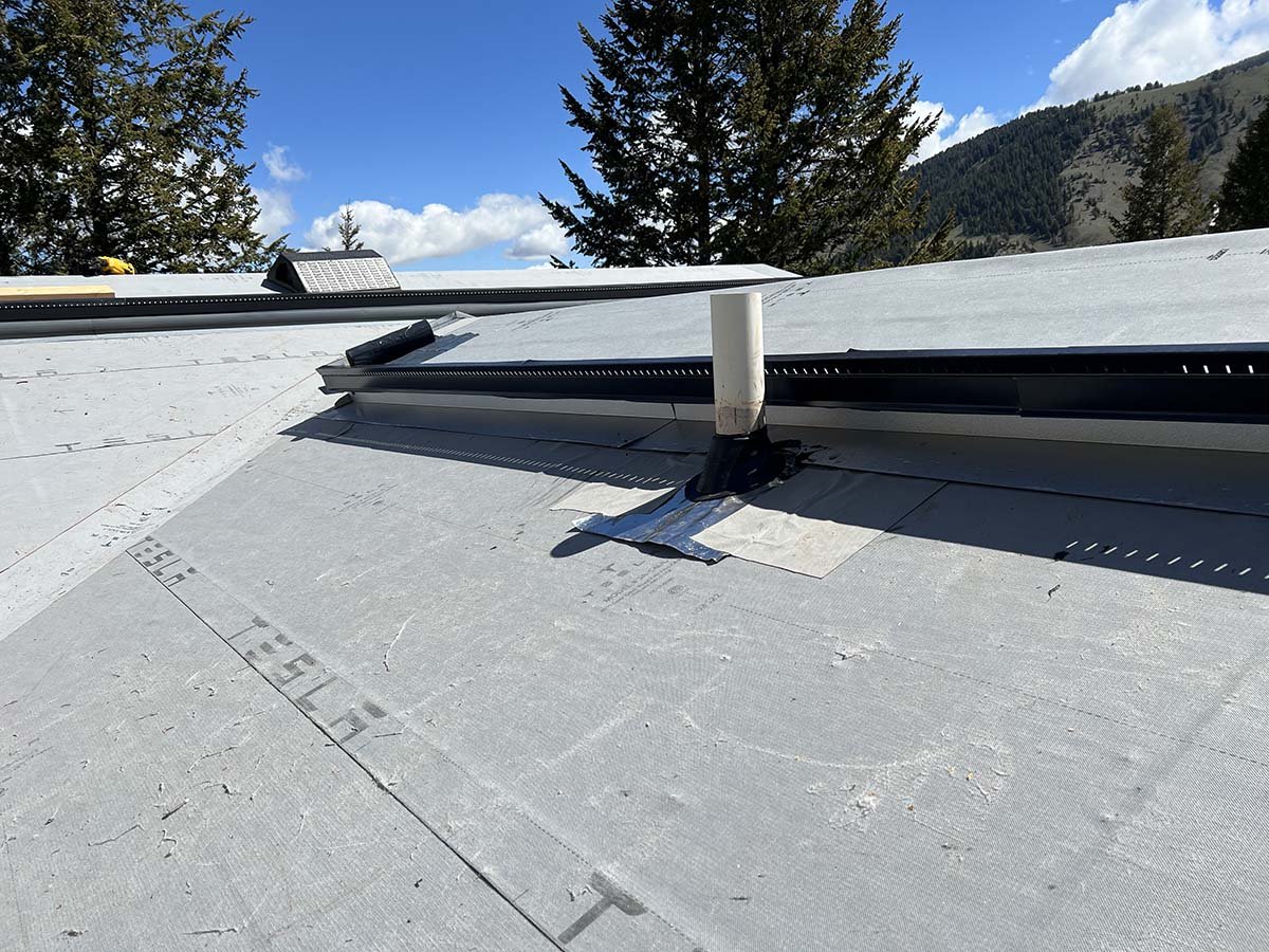 Tesla roof installation