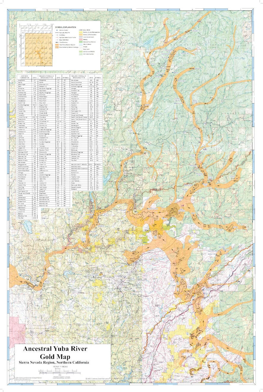 Yuba River Gold Map Ancestral Yuba River Gold Map — California Gold Publications