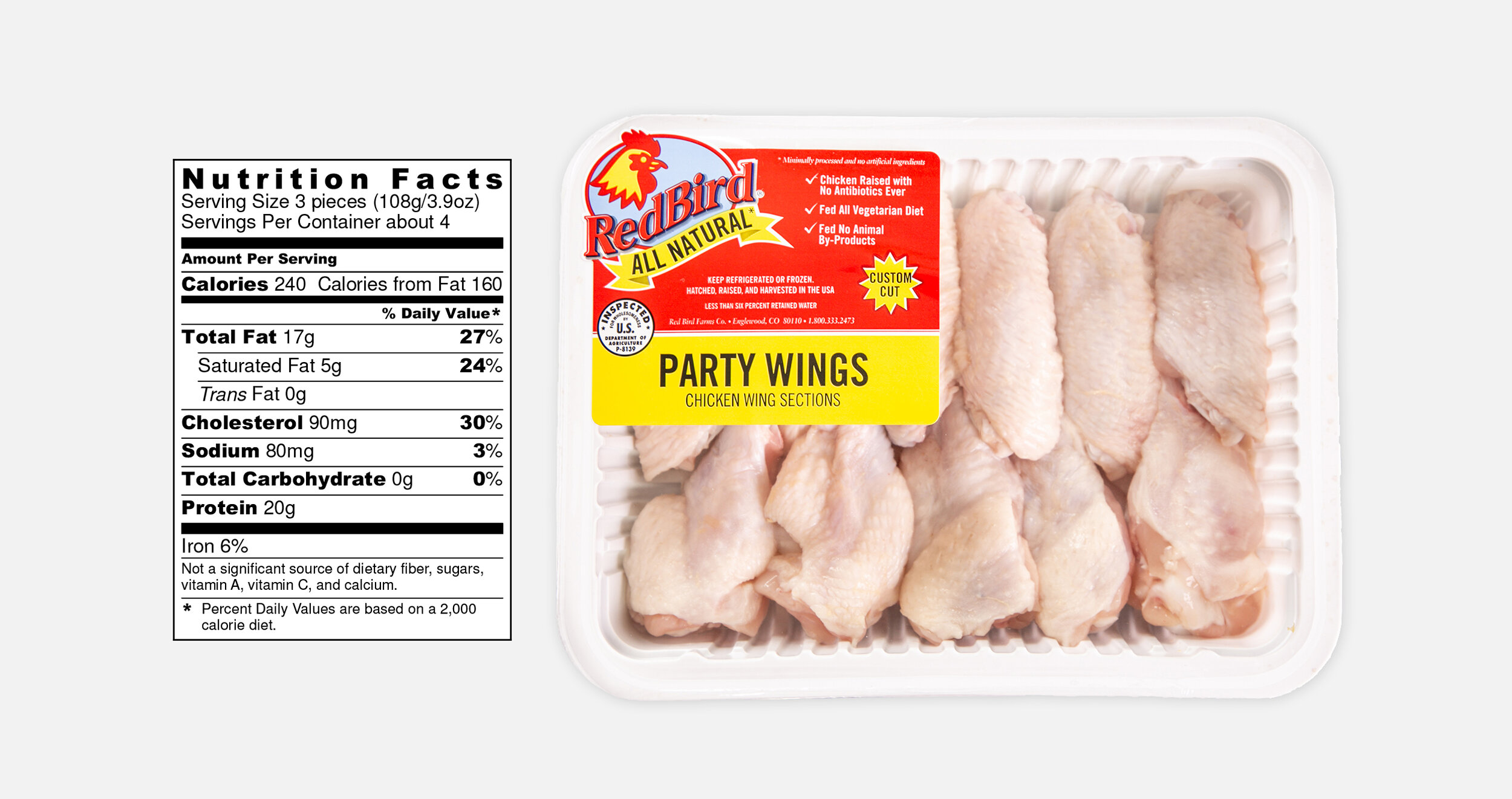 Antibiotic Free Red Bird Farms Party Wings