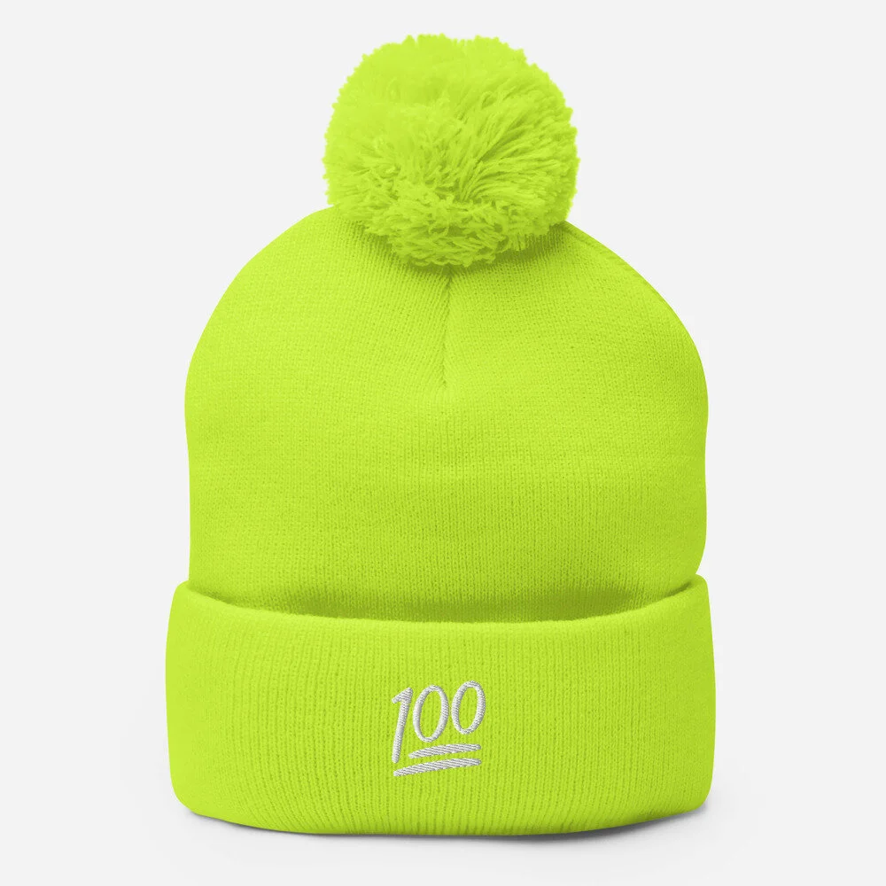 Embroidered Pom-Pom Beanie — Novoa 