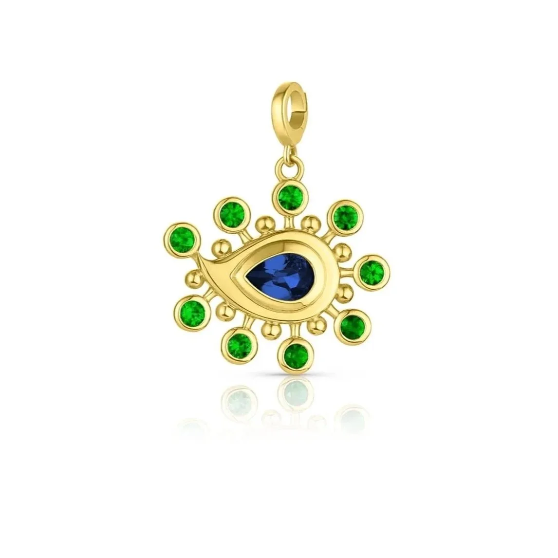 Botah Paisley Cosmos Charm in 18k Gold — Mazahri