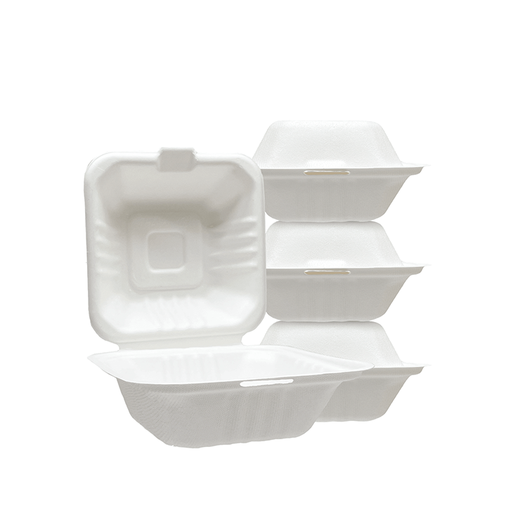 Prep & Savour Dayshia 6 x 6 x 3 Molded Fiber Take Out Food Containers