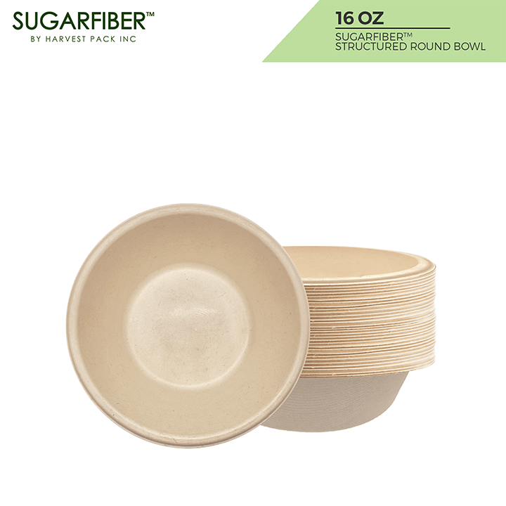 Sugarfiber™ 16 oz Structured Bowl or Lid (ROBEKS) — HAKOWARE by Harvest  Pack Inc