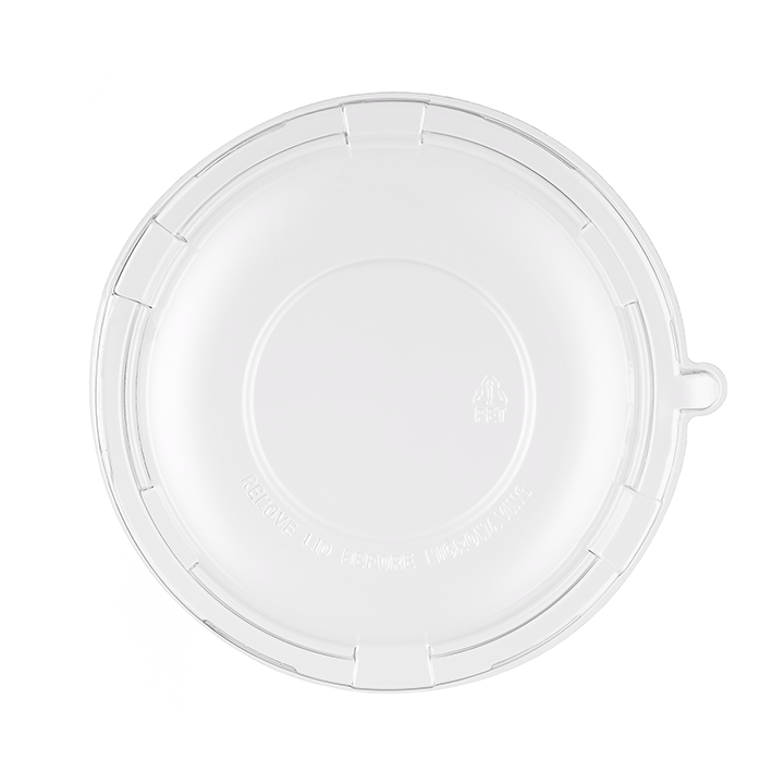 PET Clear Dome Lids for Sugarfiber™ 24 - 48 oz Round Bowls