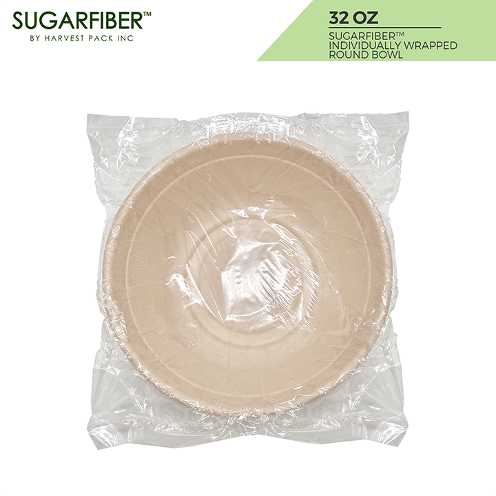 Sugarfiber™ 32 oz Round Bowls — HAKOWARE by Harvest Pack Inc