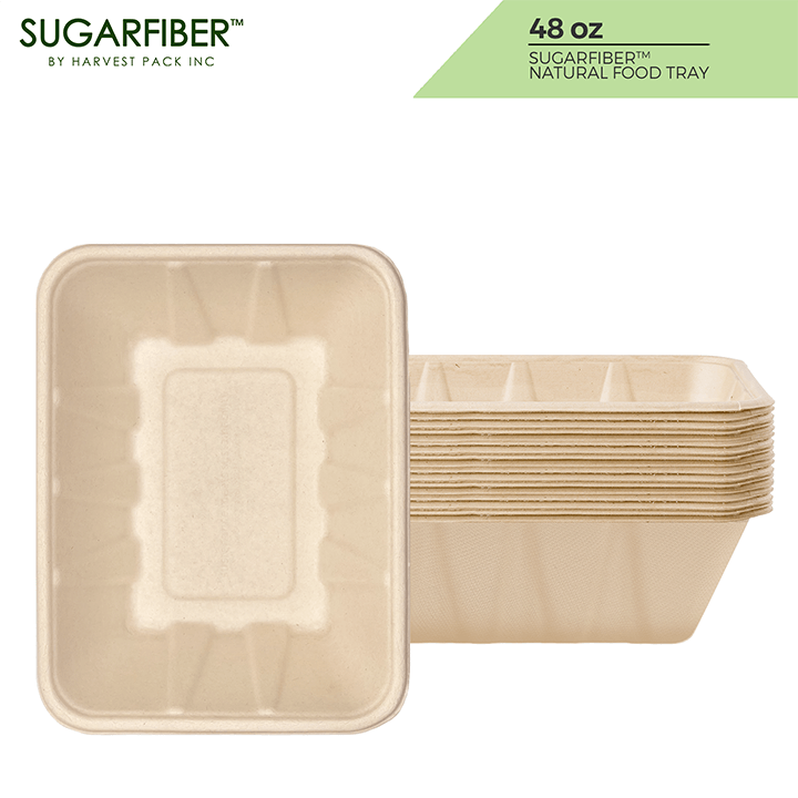 Harvest food packaging - SP 6 6x6 Inch Square Hot Food To Go PP Container
