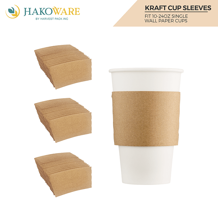 Kraft Paper Hot Paper Cup Sleeve Jacket Holder Corrugated