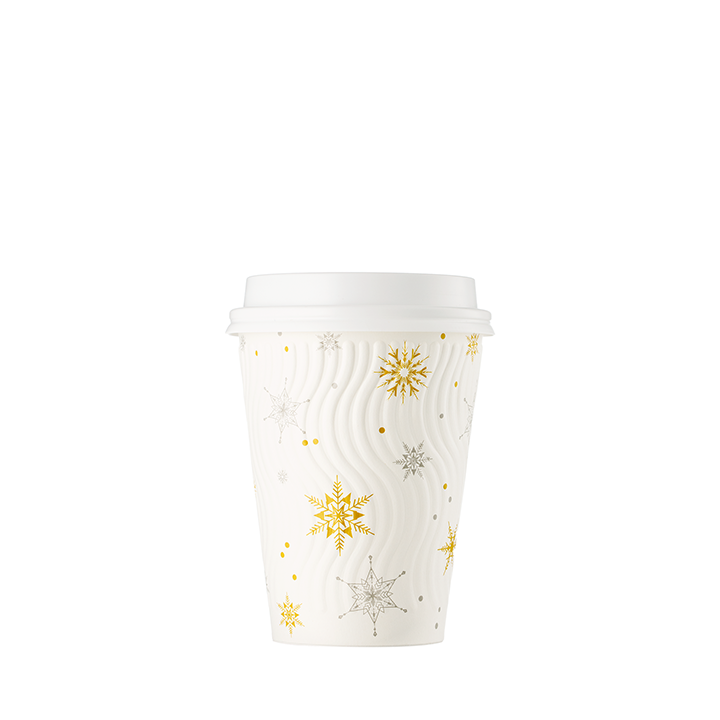 Insulated Disposable Coffee Cups with Lids & Straws 12 oz, 100