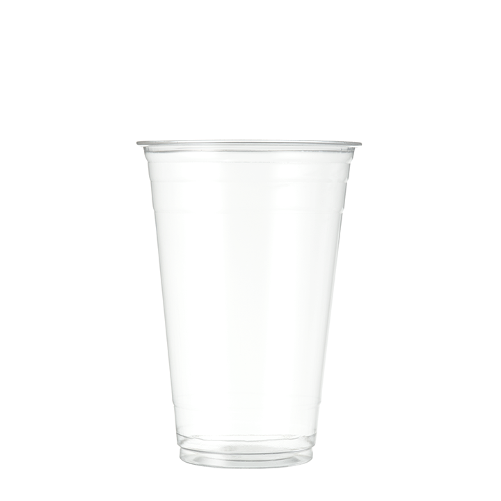 Comfy Package [100 Sets] 16 oz. Clear Plastic Cups With Flat Lids