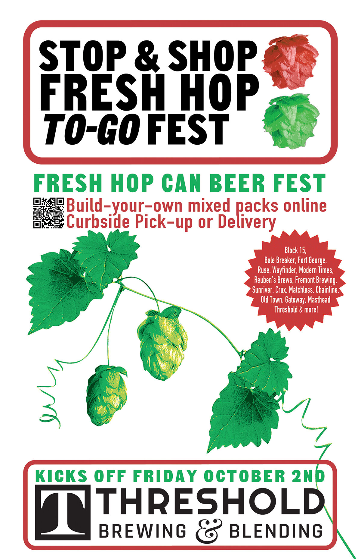 停止&选购Fresh Hop To-Go Fest功能自定义送货/提货