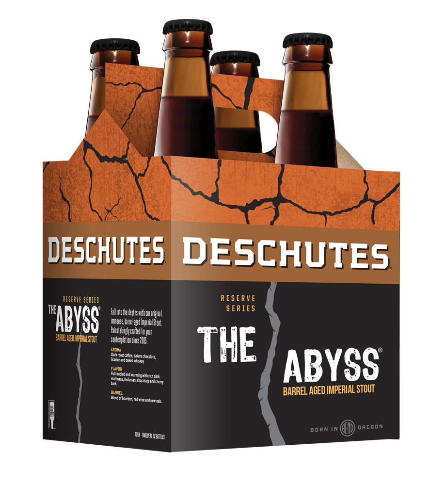 Deschutes Brewery发行12盎司瓶装/ 4件装的深渊