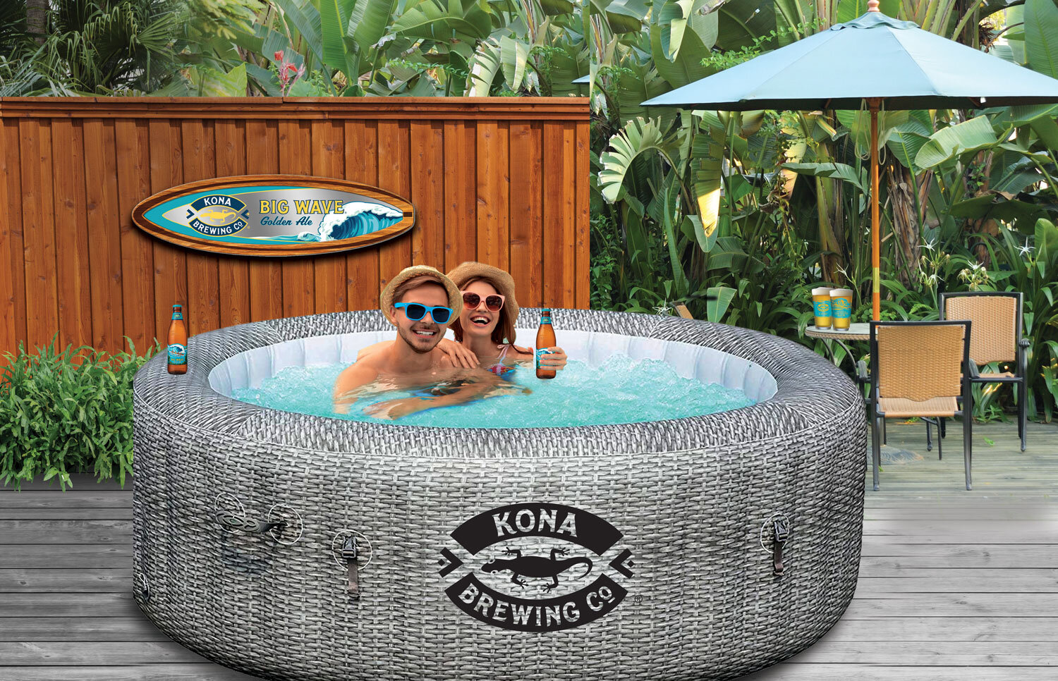 科纳(Kona)酿造热水浴缸以住宿