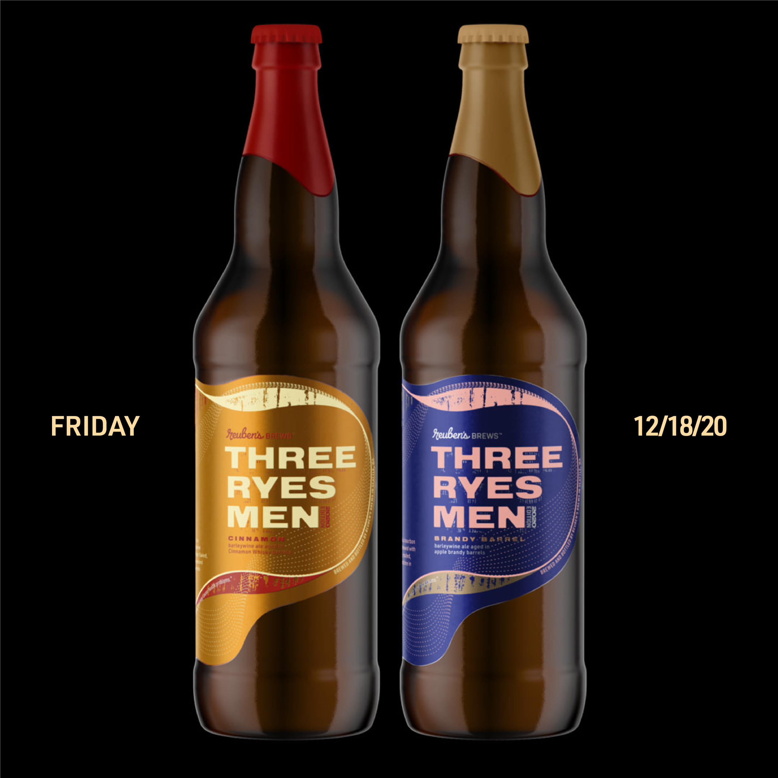 Reuben的Brews推出三种Ryes Men白兰地酒桶和肉桂粉