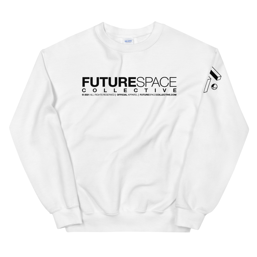 FSC OFFICIAL LOGO (w/Sleeve) | WHITE CREWNECK | FUTURESPACE COLLECTIVE™