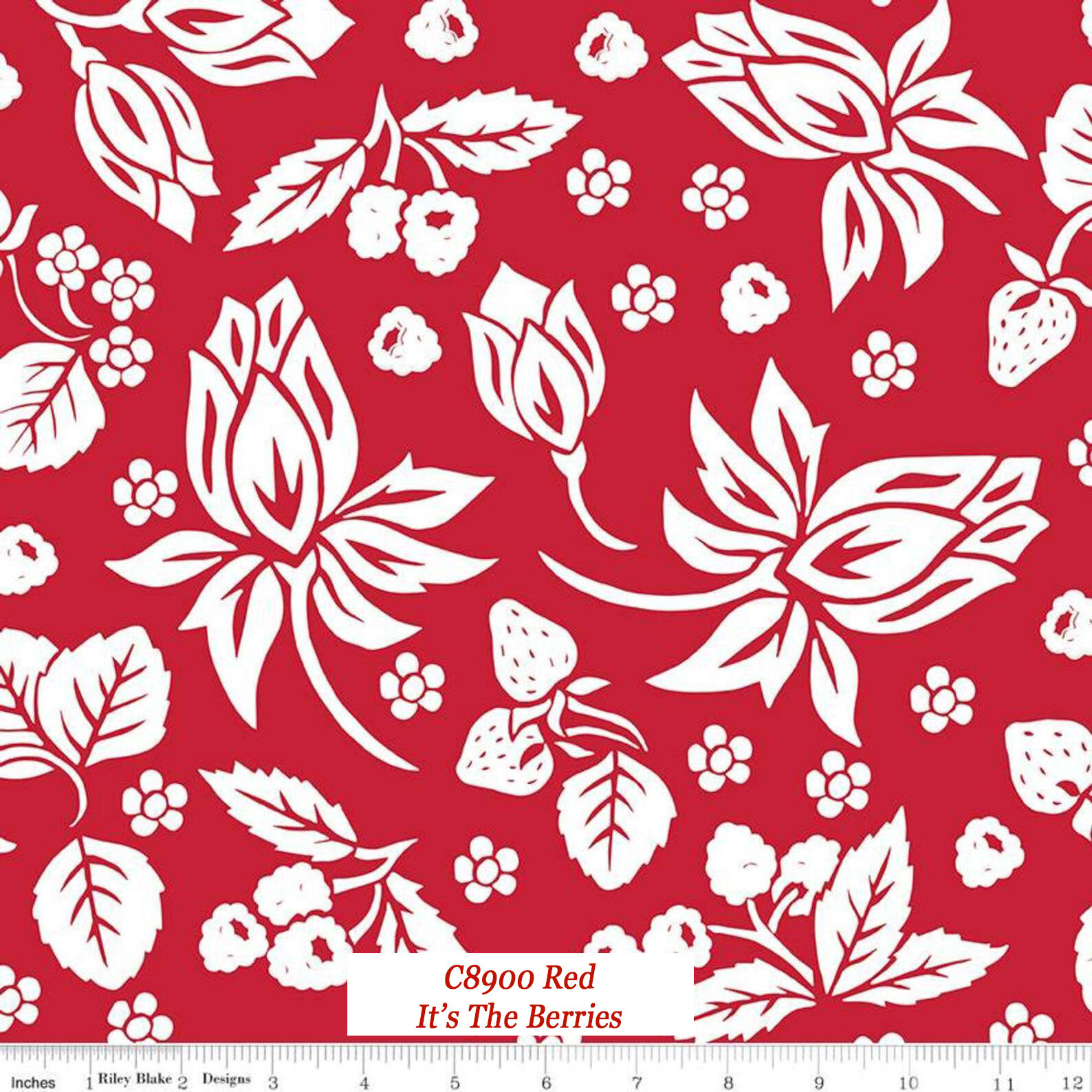 Fabric, Cheerfully Red Berries White by Riley Blake Designs (by the ya –  The Singer Featherweight Shop