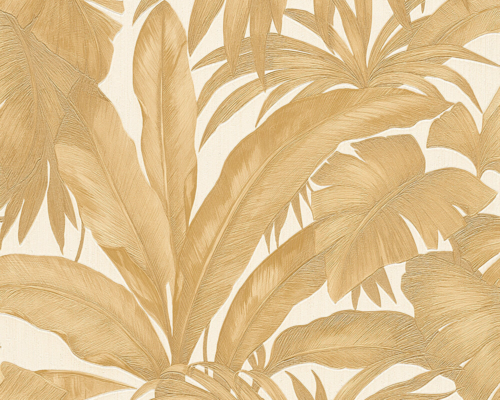 Versace GIUNGLA hojas de palma Wallpaper-Verde/Crema 96240-5 Nuevo