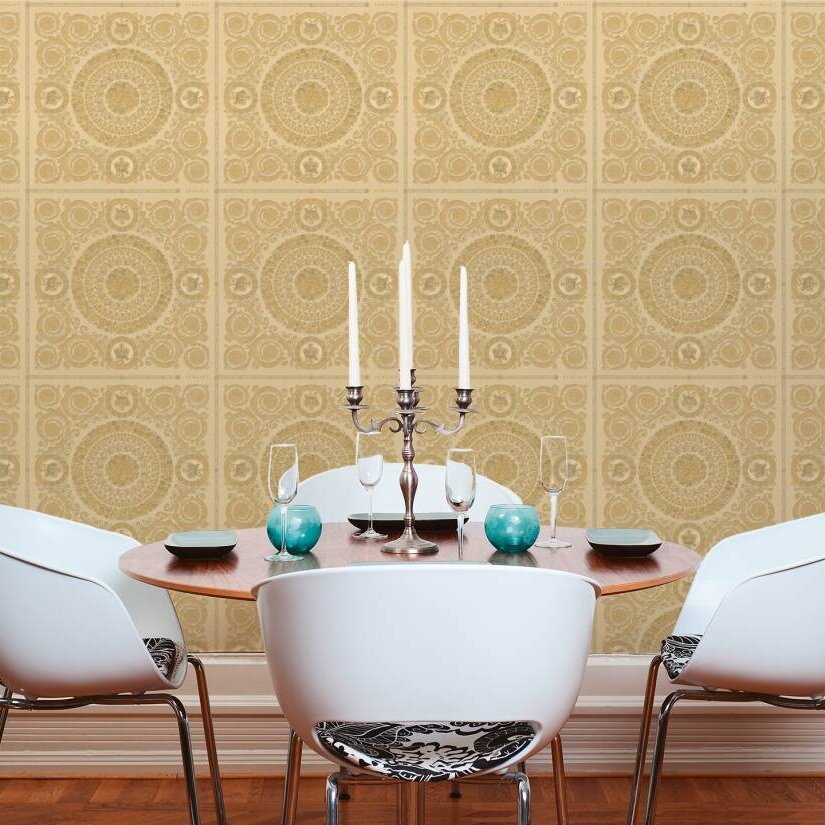 Versace IV - Heritage Metallic Gold Wallpaper | Versace Luxury Designer  Wallpaper - Genuine Versace | Home Decor Hull Limited