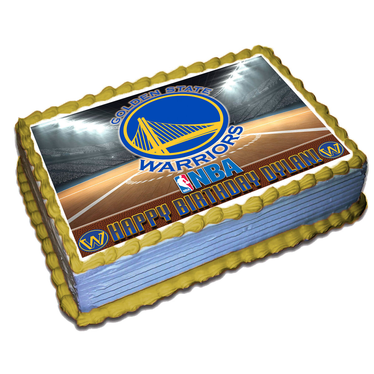 Golden State Warriors NBA Personalized Edible Cake Topper — Ediblektoppers