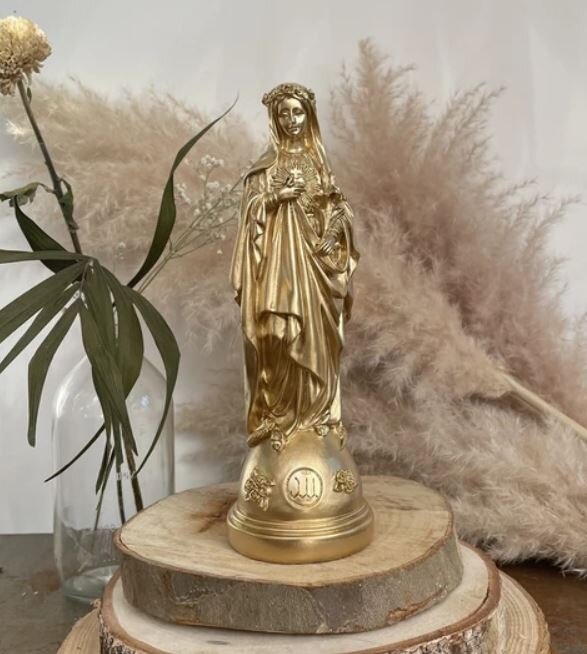 Statuette décoration d'intérieur Vierge Marie Lourdes 18 cm - couleurs -  J'ai vu la Vierge