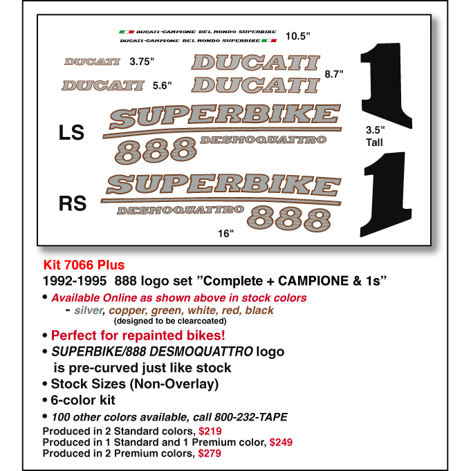 7066 - Ducati 888 — Tapeworks Graphics