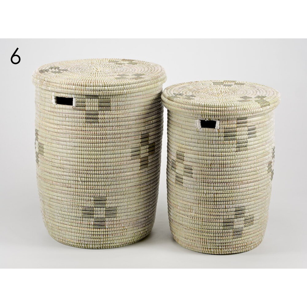 Rattan Tall Cylinder Laundry Basket /laundry Hamper 