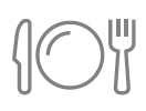 Knife plate and fork icon