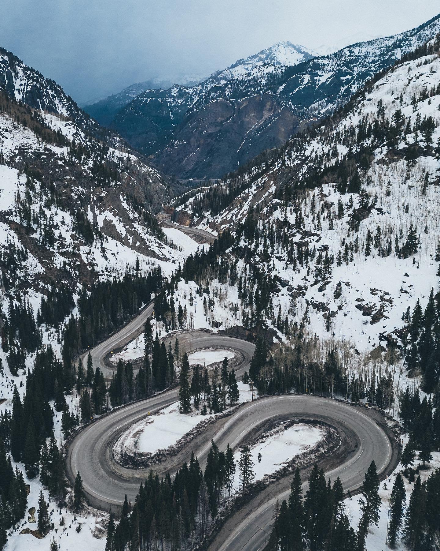Curvy Highway in the winter