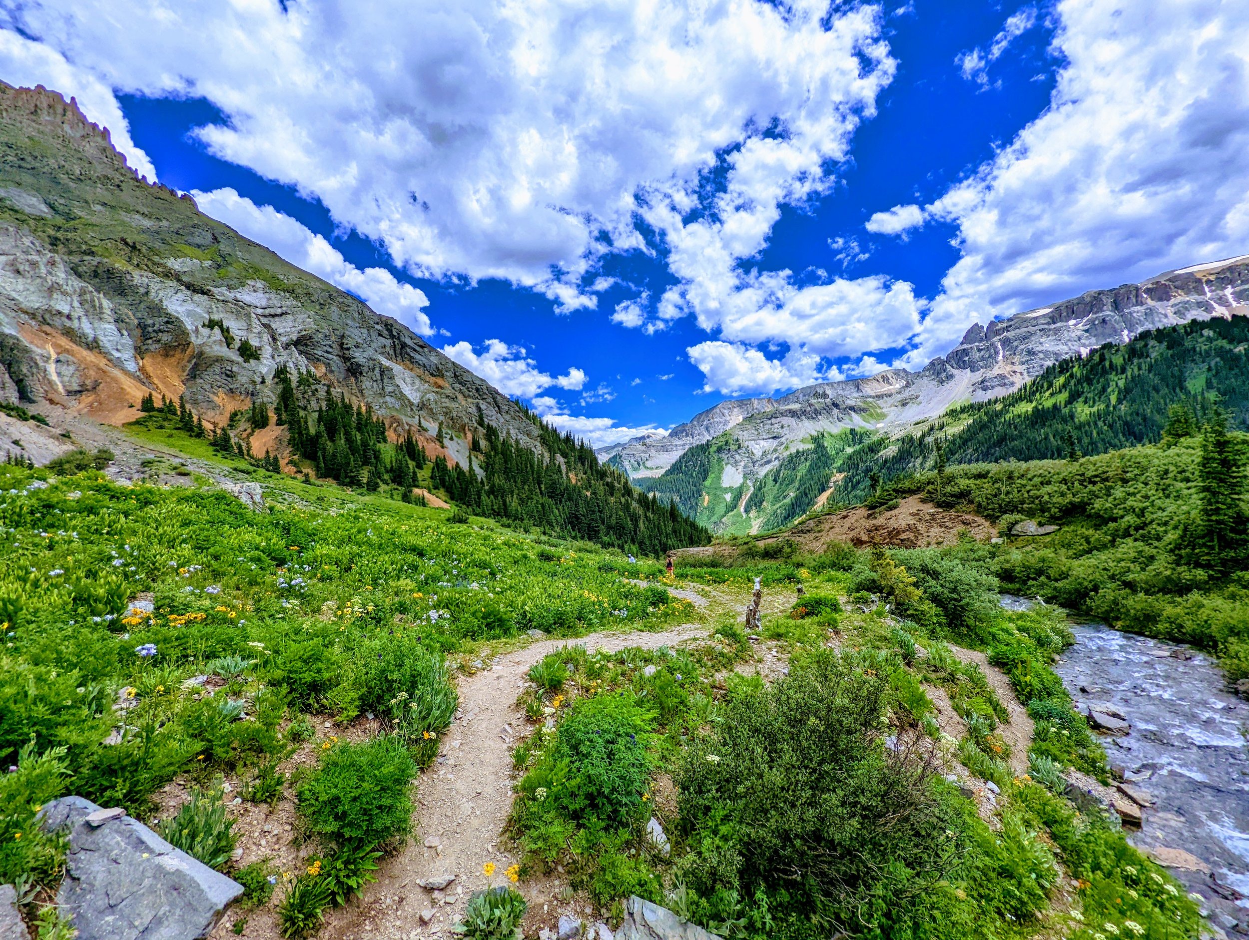 Hiking in the backcountry of Ouray, Colorado