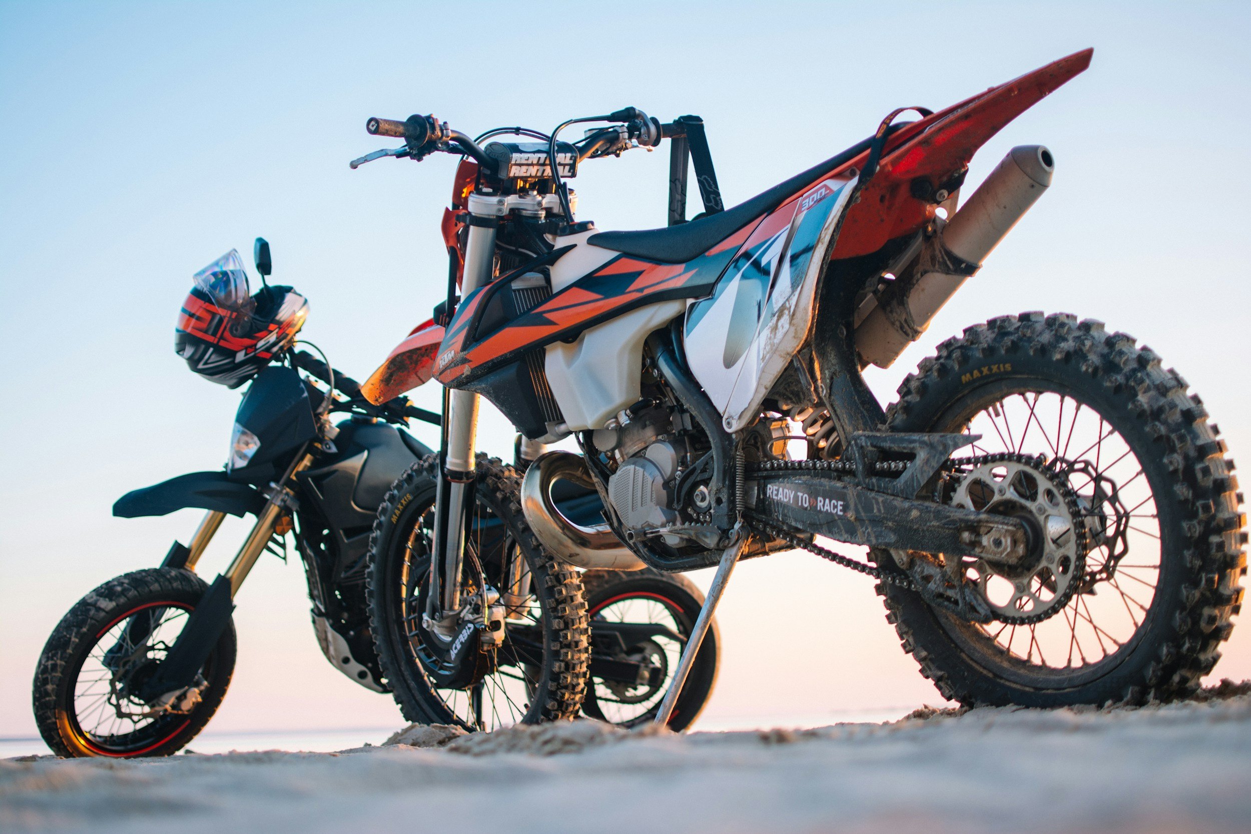 Two dirt bikes
