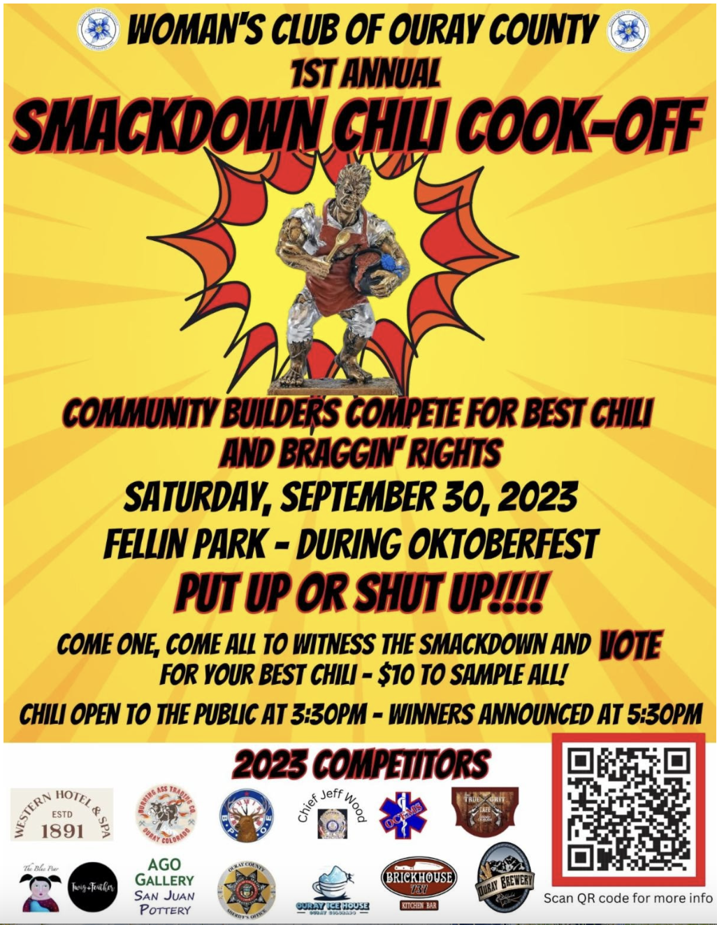 Poster for chili cook-off