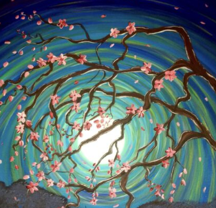 Painting of cherry blossoms