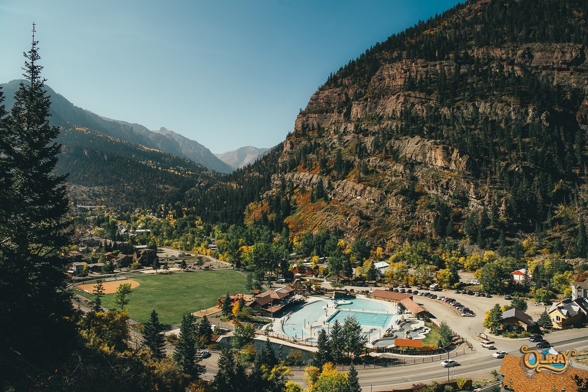 Image of hot springs and fall colors