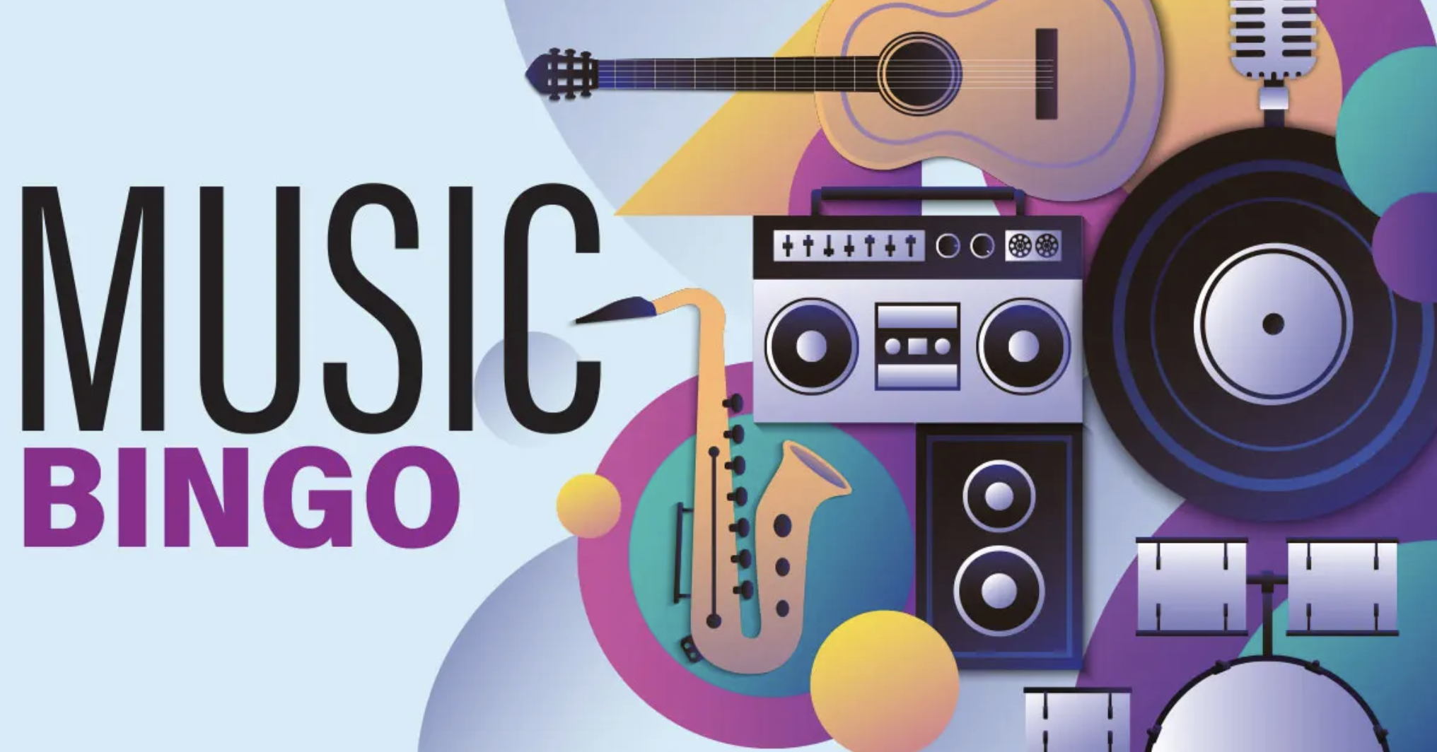 Graphic with cartoon instruments 