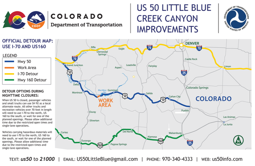 Little Blue Canyon Closure Map