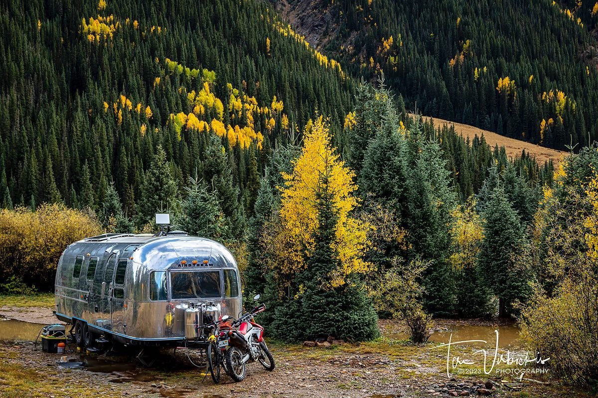 Airstream Camper in the mountains