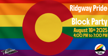 Rainbow flag with Colorado C