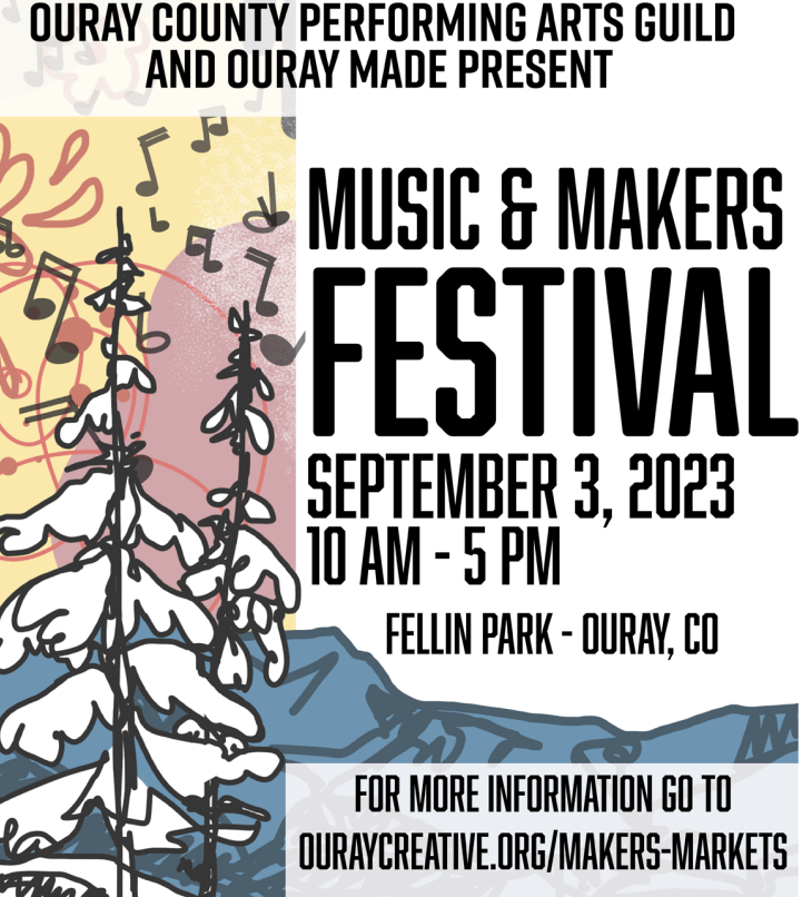 Music and Makers Festival poster with date, time and location
